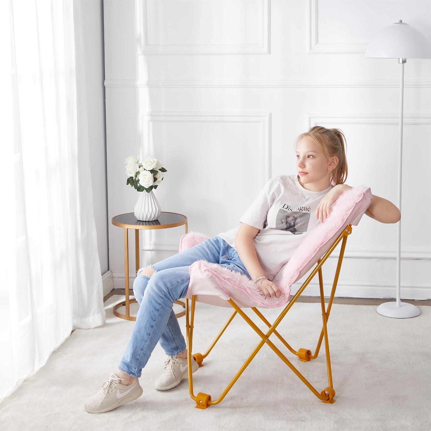 imageUrban Lifestyle Mongolian Butterfly Chair BlackBlush