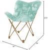Urban Lifestyle Mongolian Butterfly Chair, Black(Aqua)