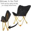 Urban Lifestyle Mongolian Butterfly Chair, Black(Black)