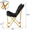 Urban Lifestyle Mongolian Butterfly Chair, Black(Black)