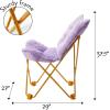 Urban Lifestyle Mongolian Butterfly Chair, Black(Lavender)