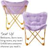 Urban Lifestyle Mongolian Butterfly Chair, Black(Lavender)