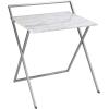 Urban Lifestyle Compact Folding Desk, Wood(White Marble)