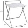 Urban Lifestyle Compact Folding Desk, Wood(White Marble)