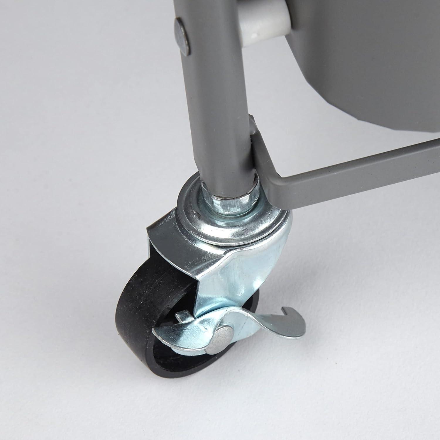 imageUrban Lifestyle 3 Tier Foldable Metal Rolling Storage Utility Cart No Tools Assembly BlushGray