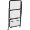 Urban Lifestyle 3 Tier Foldable Metal Rolling Storage Utility Cart, No Tools Assembly, Blush(Black)