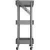 Urban Lifestyle 3 Tier Foldable Metal Rolling Storage Utility Cart, No Tools Assembly, Blush(Gray)