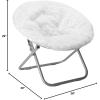 Urban Lifestyle Mongolian Faux Fur Saucer Chair, Off White