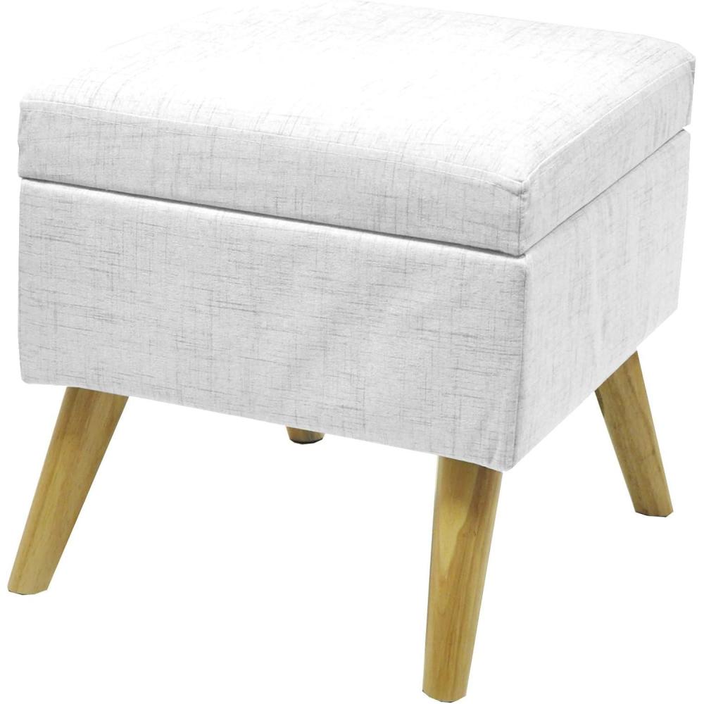 imageUrban Lifestyle Linen Storage Ottoman GreyWhite