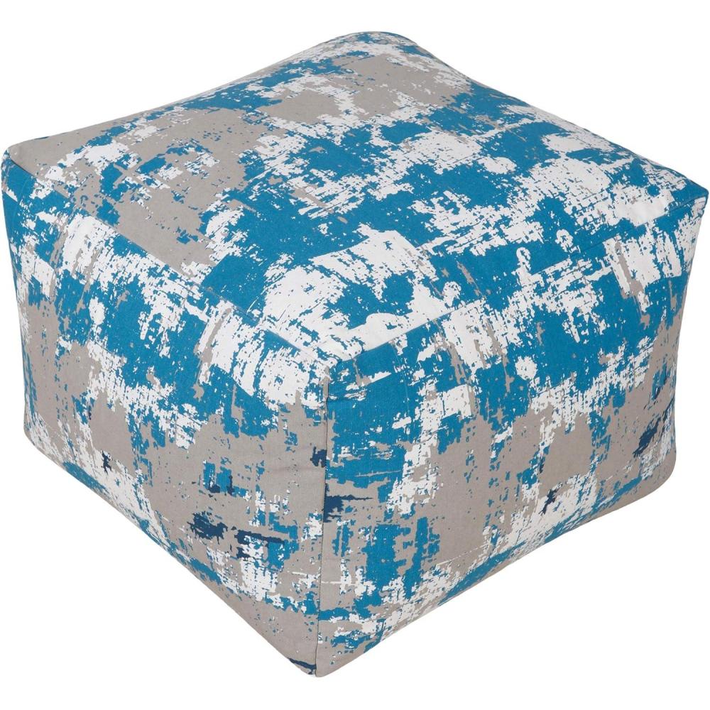 imageUrban Lifestyle Printed Decorative Pouf BLUEWHITE