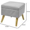 Urban Lifestyle Linen Storage Ottoman, Grey(Grey)