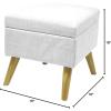 Urban Lifestyle Linen Storage Ottoman, Grey(White)