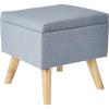 Urban Lifestyle Linen Storage Ottoman, Grey(Grey)