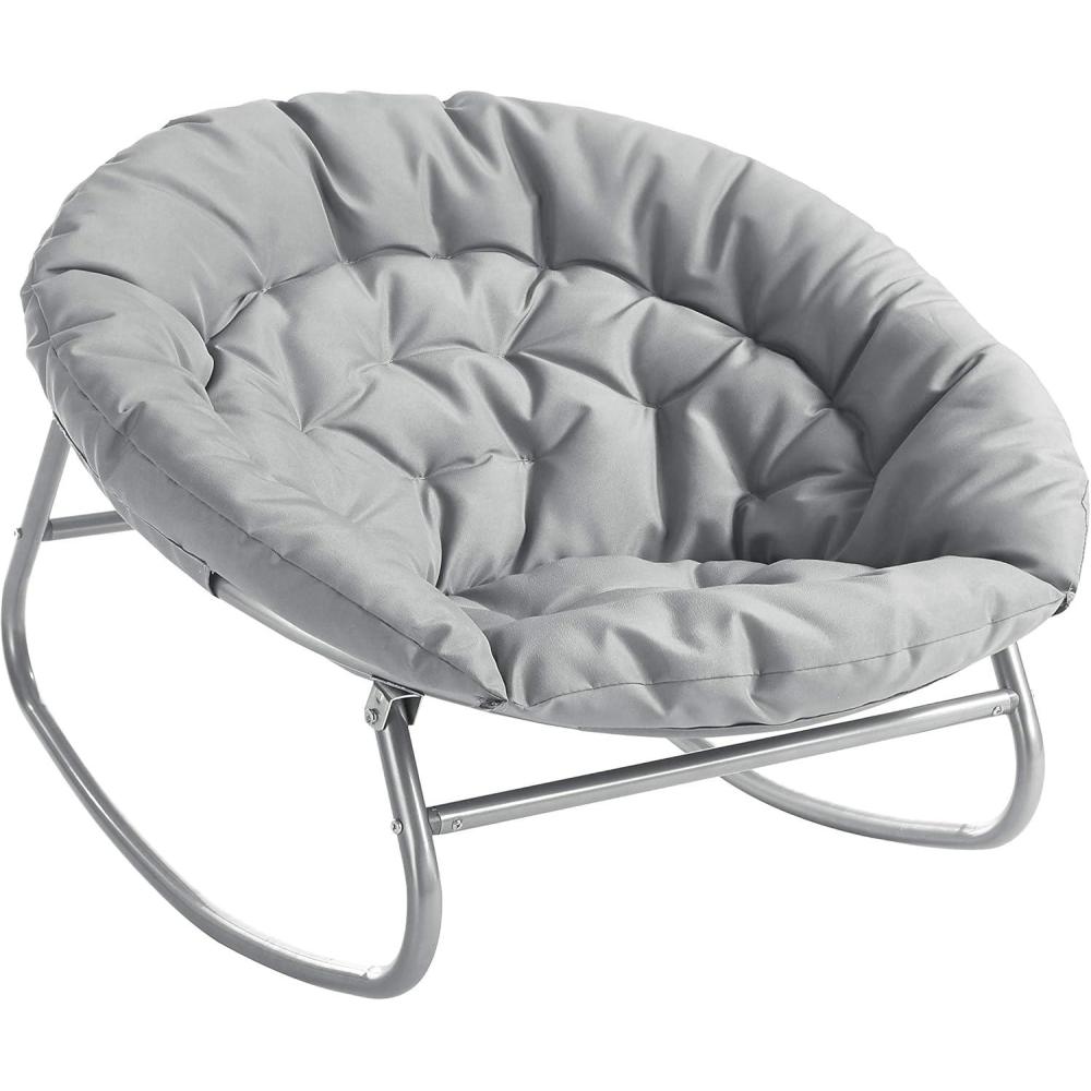 imageUrban Lifestyle Rocking Saucer ChairMicrofiber Navy BlueGrey
