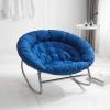 Urban Lifestyle Rocking Saucer Chair,Microfiber, Navy Blue(Navy Blue)