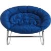 Urban Lifestyle Rocking Saucer Chair,Microfiber, Navy Blue(Navy Blue)