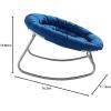 Urban Lifestyle Rocking Saucer Chair,Microfiber, Navy Blue(Navy Blue)