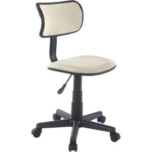 Urban Lifestyle Crushed Velvet Swivel Task Chair, Ivory