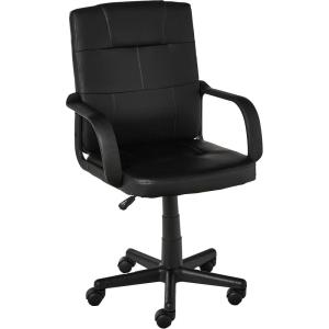 Urban Lifestyle Tufted Leather Executive Office Chair, Black