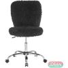 Urban Lifestyle Faux Fur Rolling Chair, One Size, Black(Black)