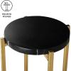Urban Lifestyle Marble Side Drink Table, Black ‎8.5 in x 8.5 in x 22.5 in(Black)