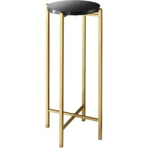 Urban Lifestyle Marble Side Drink Table, Black ‎8.5 in x 8.5 in x 22.5 in(Black)