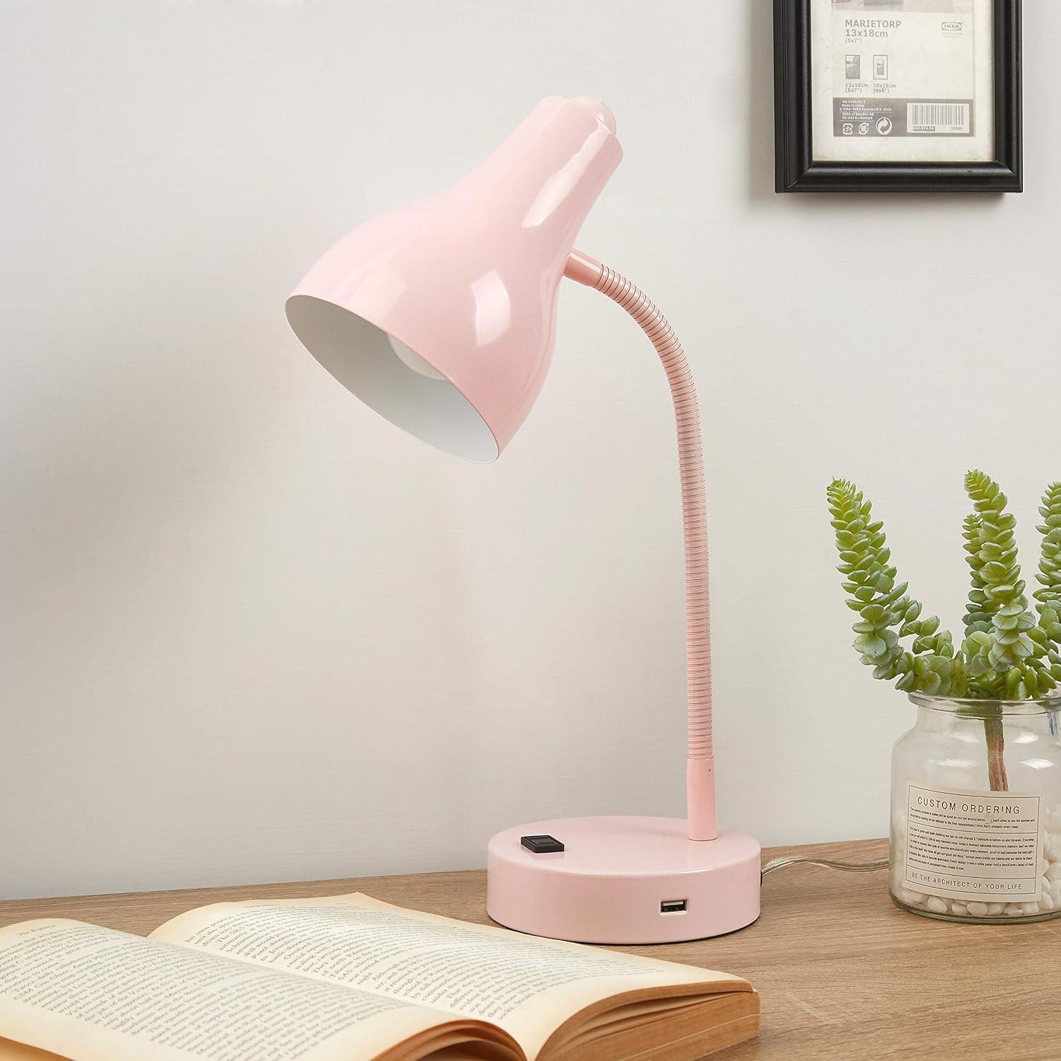 image:imageUrban Lifestyle Task Lamp GoldLight Pink