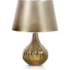 Urban Lifestyle Brass Metallic Teardrop Base Table Lamp with Gold Shade