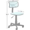 Urban Lifestyle Printed Rolling Task Chair, Love Chair Mesh 21D x 21W x 28H in(Blue)