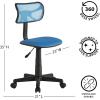 Urban Lifestyle Printed Rolling Task Chair, Love Chair Mesh 21D x 21W x 28H in(Cyan Blue)