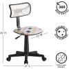 Urban Lifestyle Printed Rolling Task Chair, Love Chair Mesh 21D x 21W x 28H in(Hustle)
