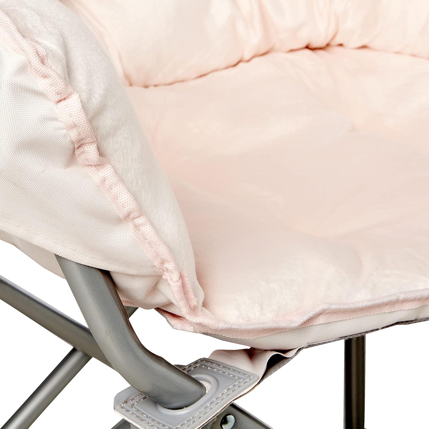 image:imageUrban Shop Sherpa Club Chair Black 318D x 287W x 354H inBlush