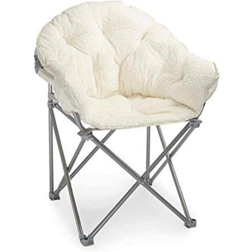 image:imageUrban Shop Sherpa Club Chair Black 318D x 287W x 354H inIvory
