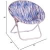 Urban Lifestyle Tie dye Saucer Chair, Purple Shibori