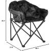 Urban Shop Sherpa Club Chair, Black 31.8D x 28.7W x 35.4H in(Black)