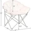 Urban Shop Sherpa Club Chair, Black 31.8D x 28.7W x 35.4H in(Blush)