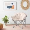 Urban Shop Sherpa Club Chair, Black 31.8D x 28.7W x 35.4H in(Blush)