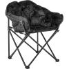 Urban Shop Sherpa Club Chair, Black 31.8D x 28.7W x 35.4H in(Black)
